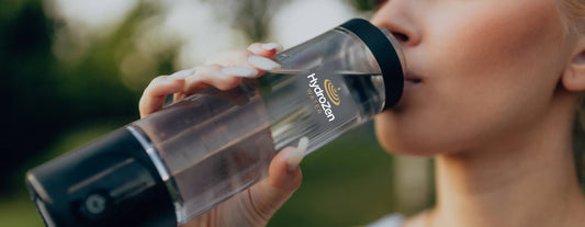 person drinking Hydrogen Water showing health benefits and increased energy